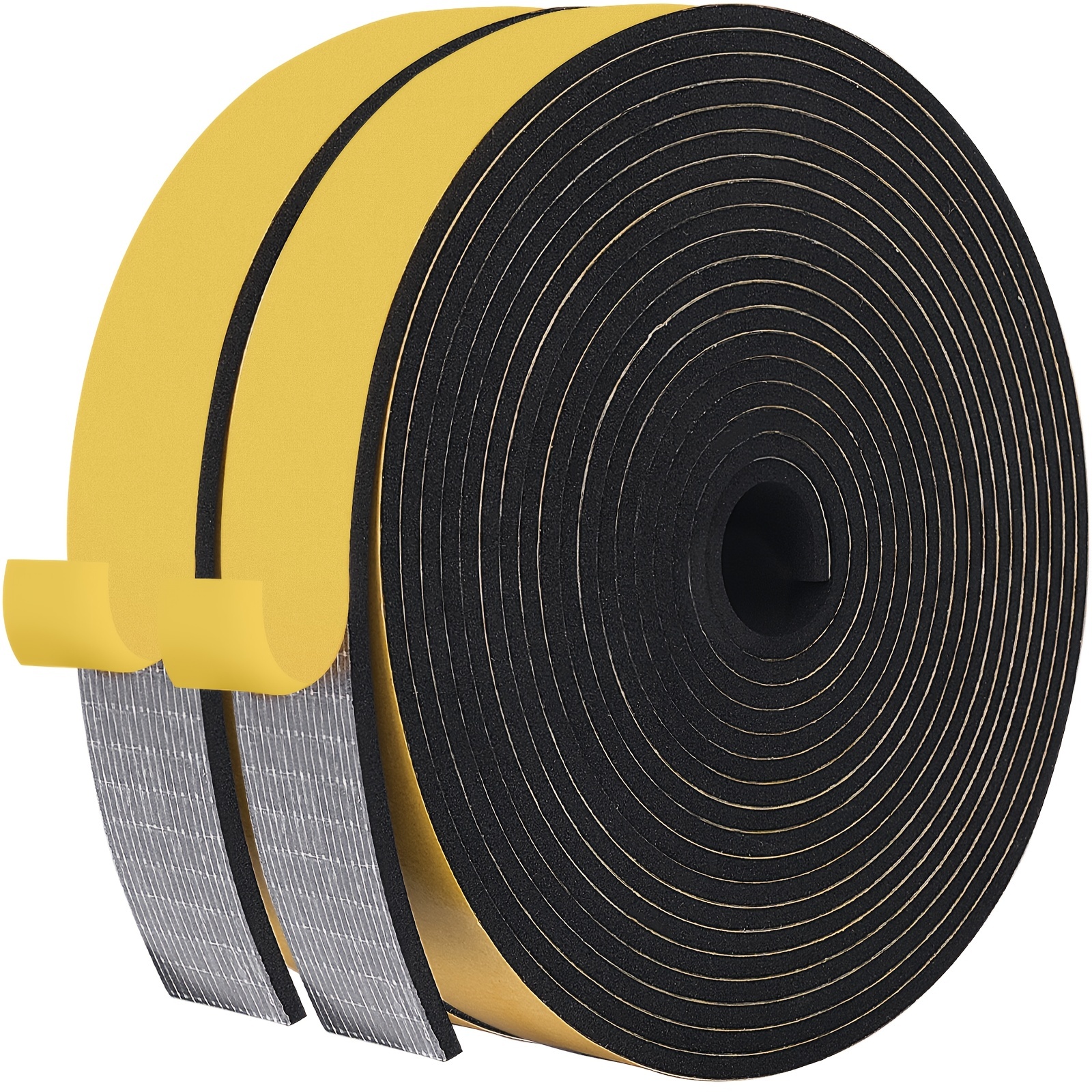 3/8in. X 2in. Closed Cell Neoprene Foam Sponge Strips -With Adhesive  50'/roll- 26 rolls/bag