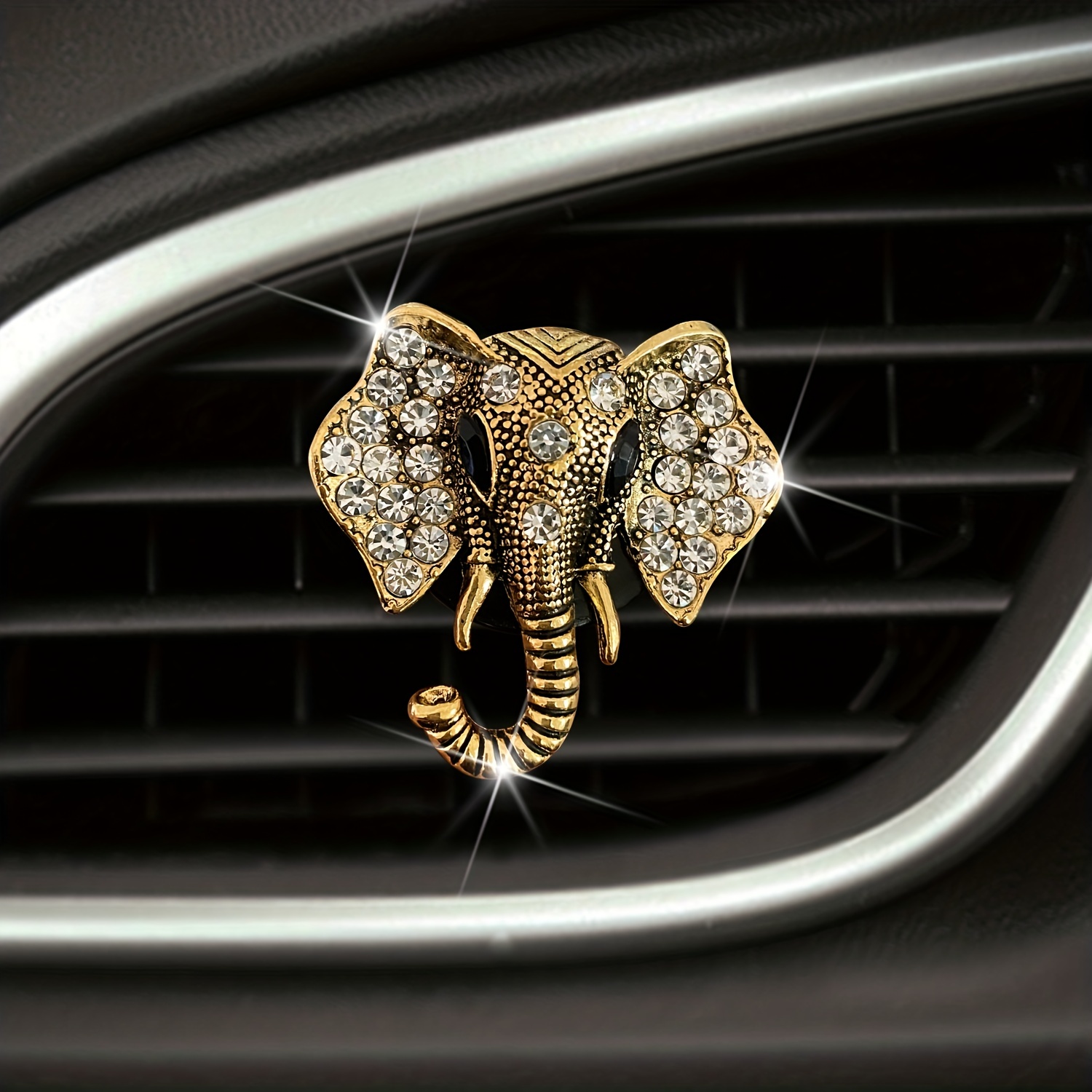 Crystal Elephant Car Air Freshener Vent Clip Car - Temu