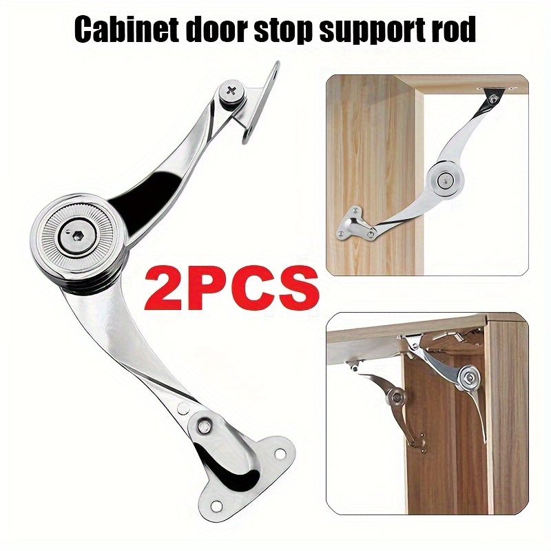 2pcs Lid Support Hinges Soft Close Folding Lid, Stay Hinge Keep Lid Hinge,  Open For Cabinet Kitchen Wardrobe Hardware, Heavy Duty Adjustable Metal  Lift And Up Hinges, Toy Box Hydraulic Randomly Stop
