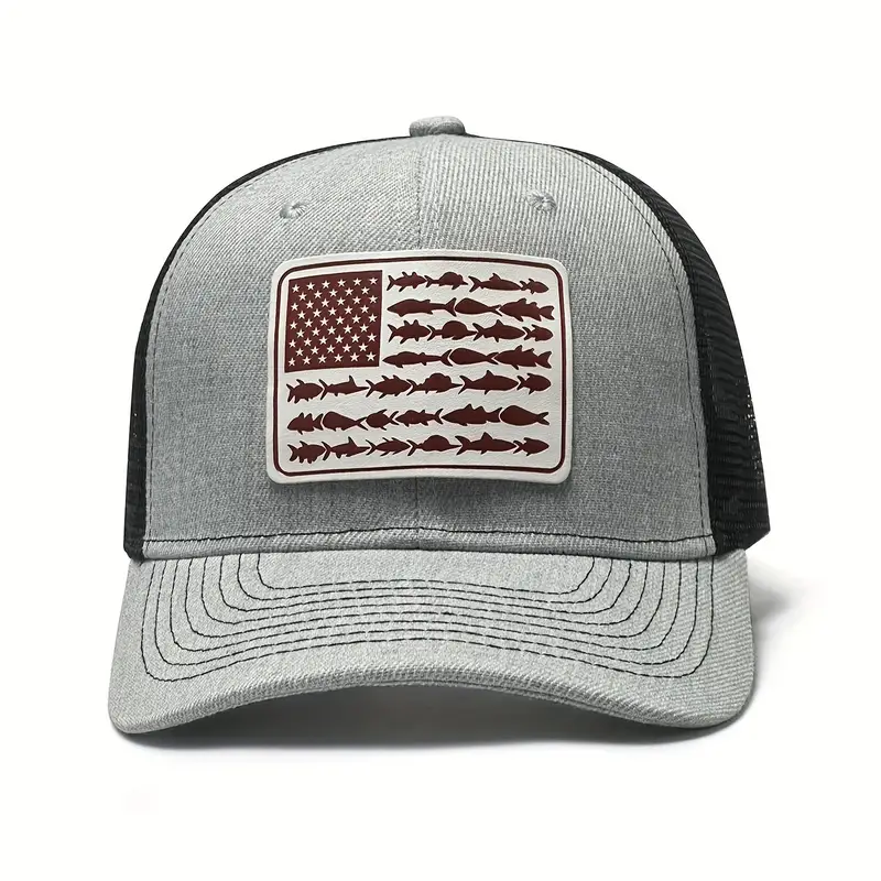 1pc Unique American Flag Pattern Tylish Outdoor Fishing Hat Is