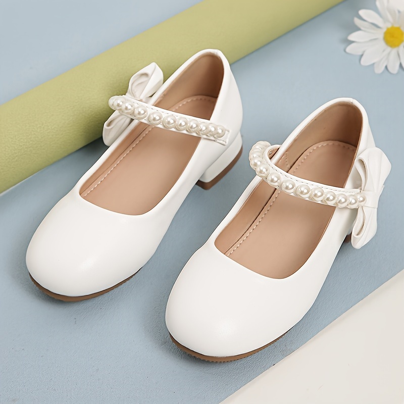 Big girls 2024 white dress shoes