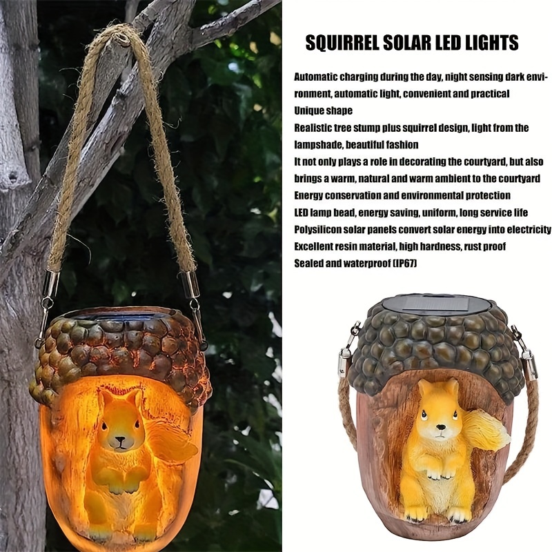 1pc Chouette Animal Ornement Lampe Étanche Solaire Puissance - Temu Belgium