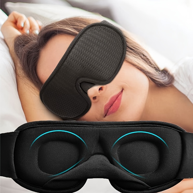 Sleep Better With 3d Contoured Cup Eye Mask - Block Out Light & Provide  Soft Comfort For Travel, Yoga & Nap! - Temu
