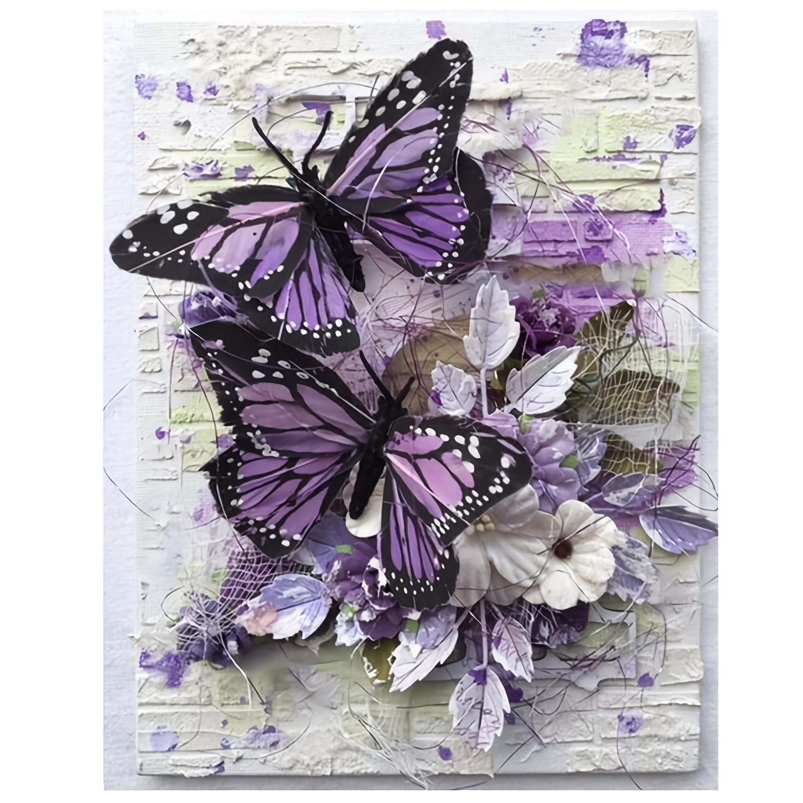 Diamond Painting Colorful Butterfly, DIY 5D Large Diamond Art Kits for  Adults Embroidery Round Full Drill Crystal Rhinestone Paint by Numbers Kids
