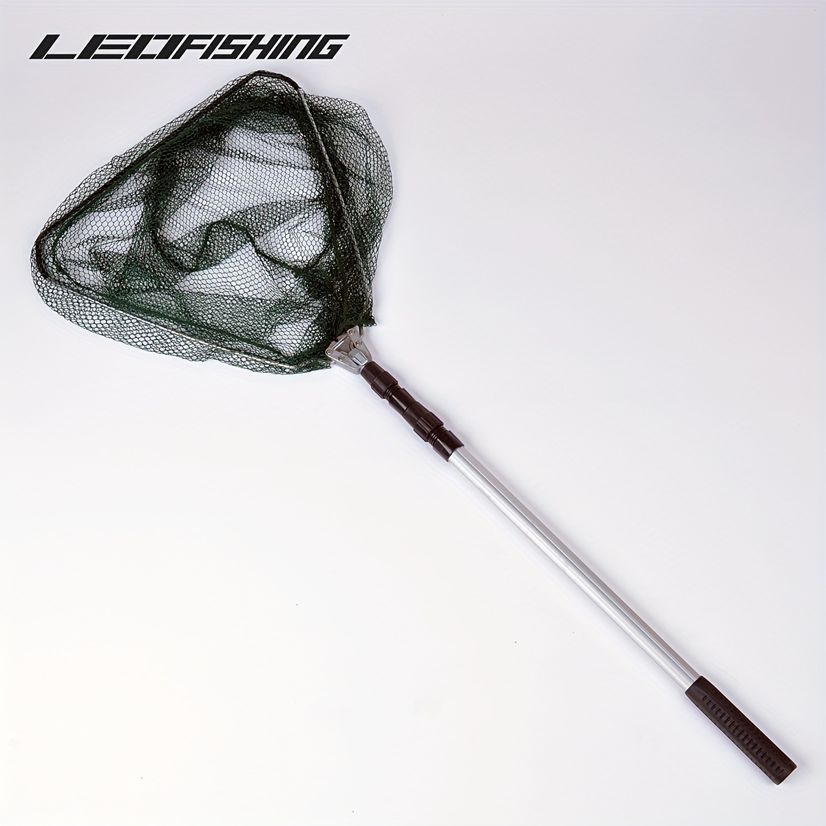 LEOFISHING Portable Aluminum Alloy Triangular Fishing Net - Collapsible and  Retractable for Easy Storage - Ideal for Catching Bass, Trout, and Perch