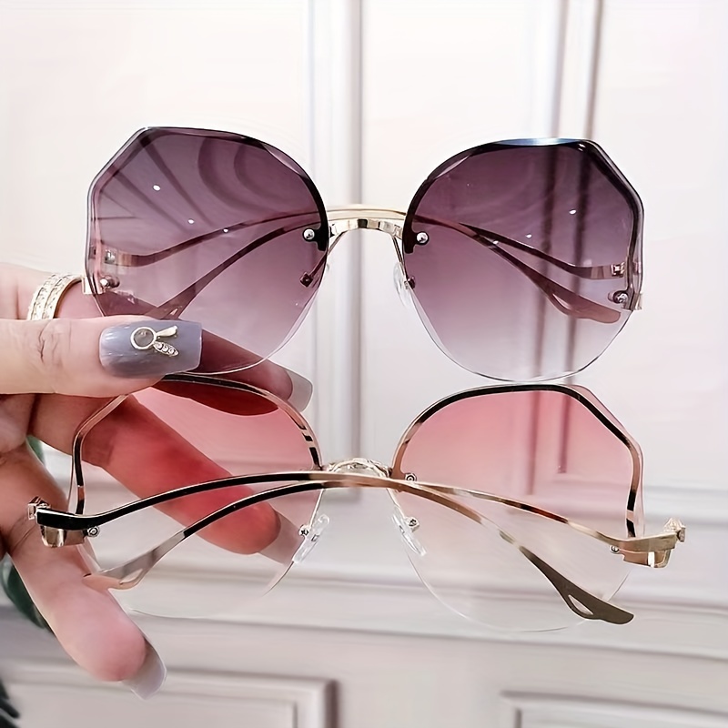 Oversized Gradient Lens Sunglasses UV400