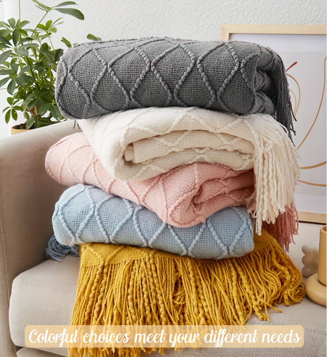 Coperta per divano a maglia, piccola coperta per divano, coperta in morbida  lana, coperta per soggiorno, coperta a maglia, coperta per aria  condizionata, coperta per divano, ufficio, auto, divano, : : Casa