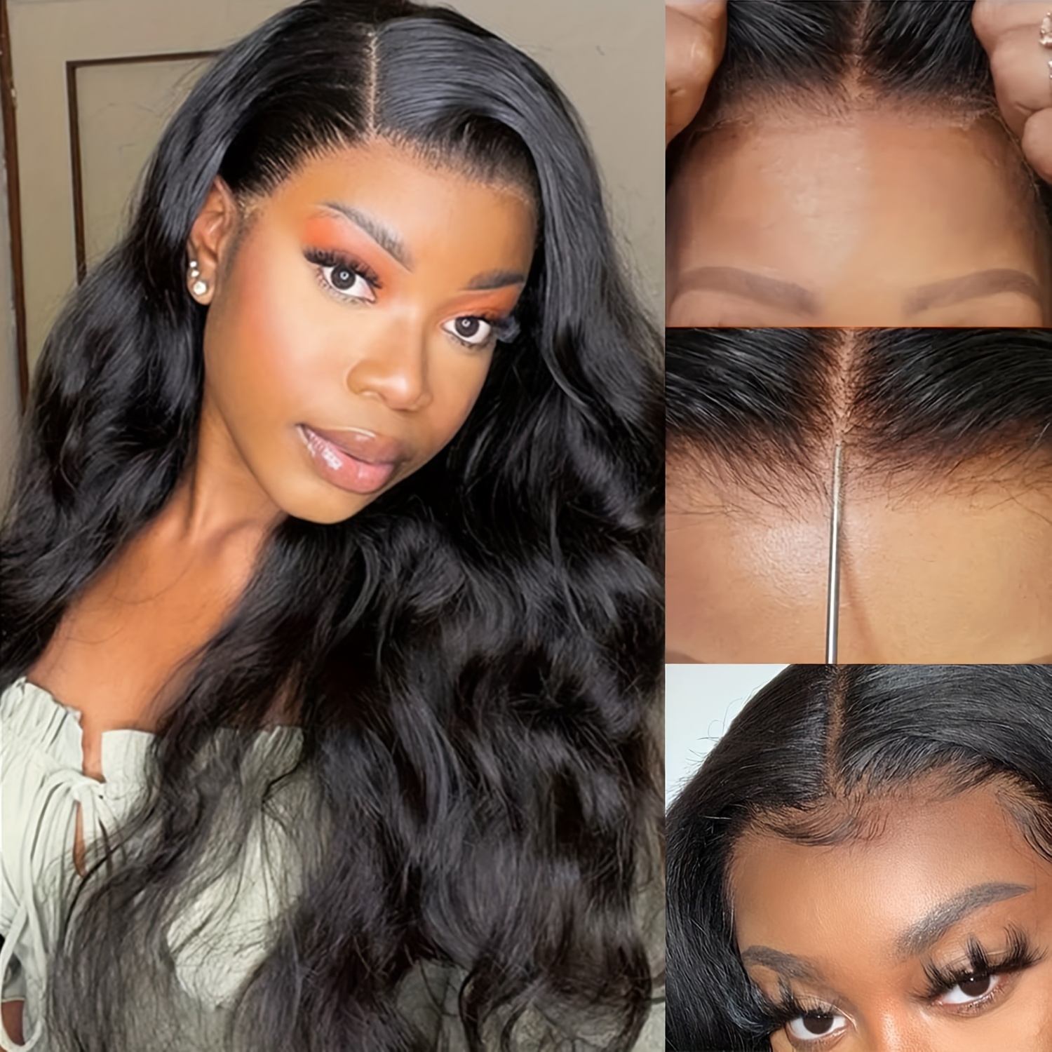Brown 13x4 Transparent Lace Front Human Hair Wigs With Baby Hair For Black  Women