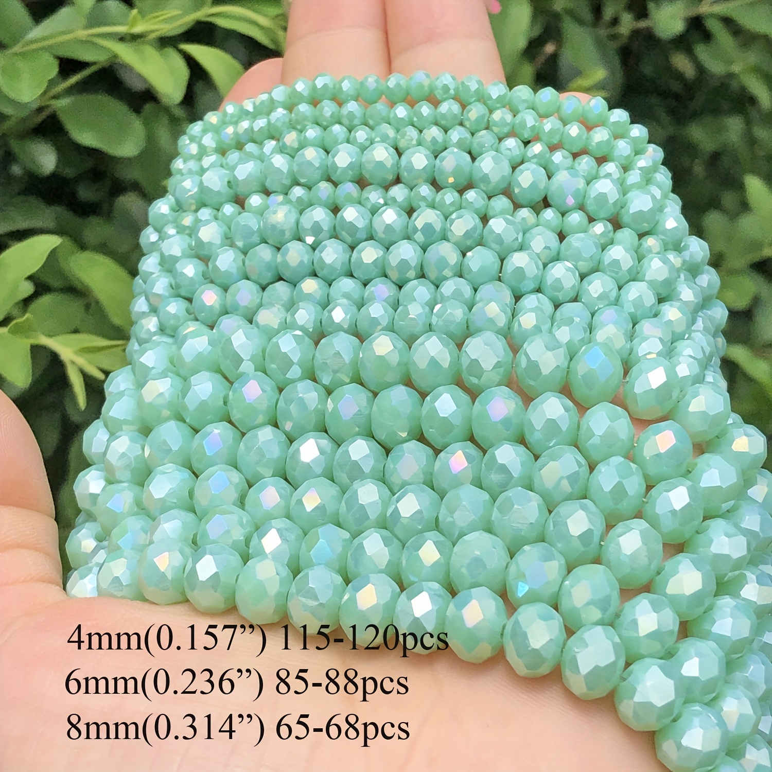 4mm, 8mm Glass Faceted Beads, Seed Beads, Bracelet Beads, Wrap Bracelet  Beads, Jewelry Making Beads, Round Faceted Beads 