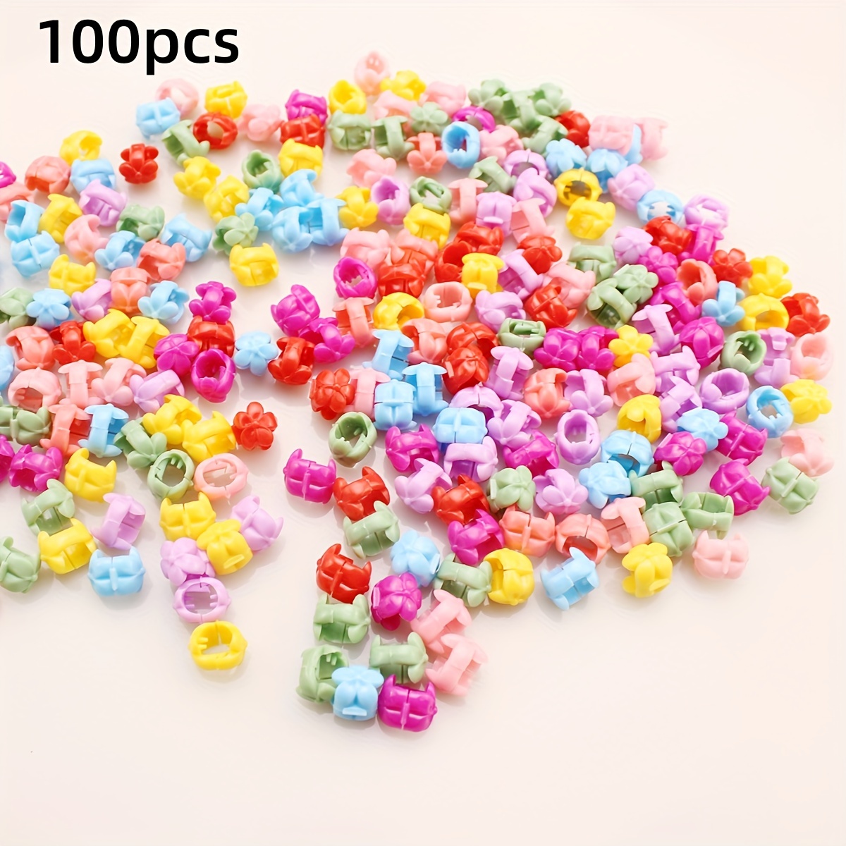  Wavlakth 1510 Pcs Candy Color Hair Beads for Girls