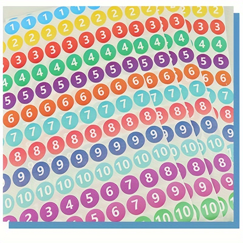 Number Stickers Dot Consecutive Number Labels Self adhesive - Temu