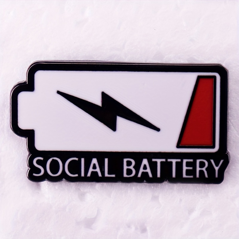Social Battery Badge - Temu
