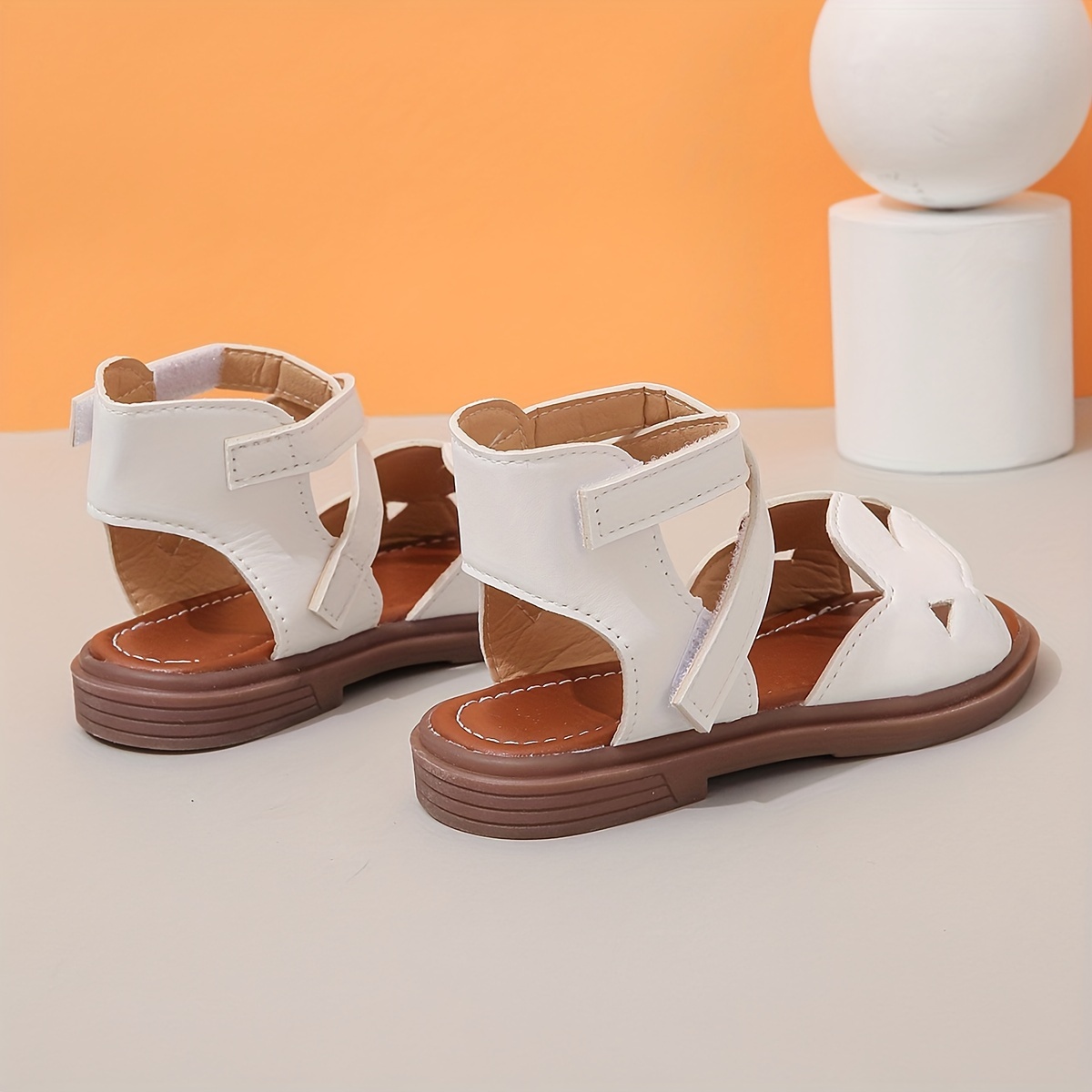 Trendy Breathable Open Toe Sandals For Girls, Lightweight Comfortable Anti Slip Sandals For Indoor Outdoor Beach, Spring Summer Fall