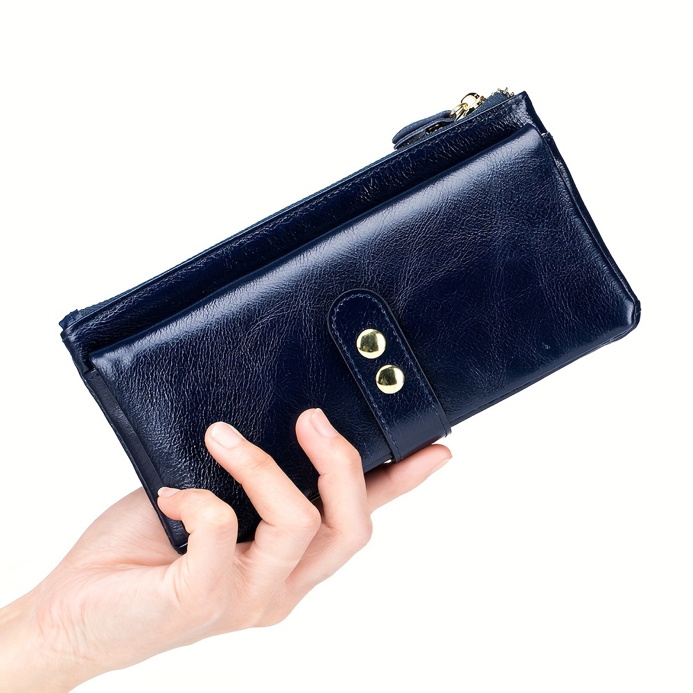 Royal Bagger Retro Long Wallet Genuine Leather Clutch Coin Temu