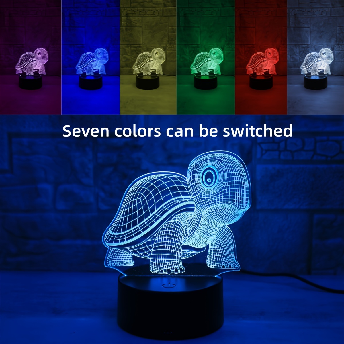 Night Light Baby Turtle Color Changing Wall Art Home Decor Baby