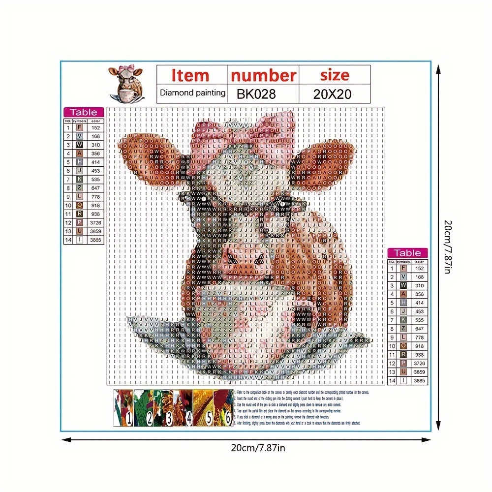 Cow 5d Diamond Painting Kits Big And Small Diamond Handmade - Temu