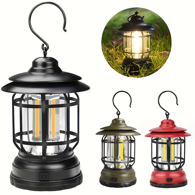 Retro Portable 2200mah Camping Lantern Vintage 4 Lighting - Temu