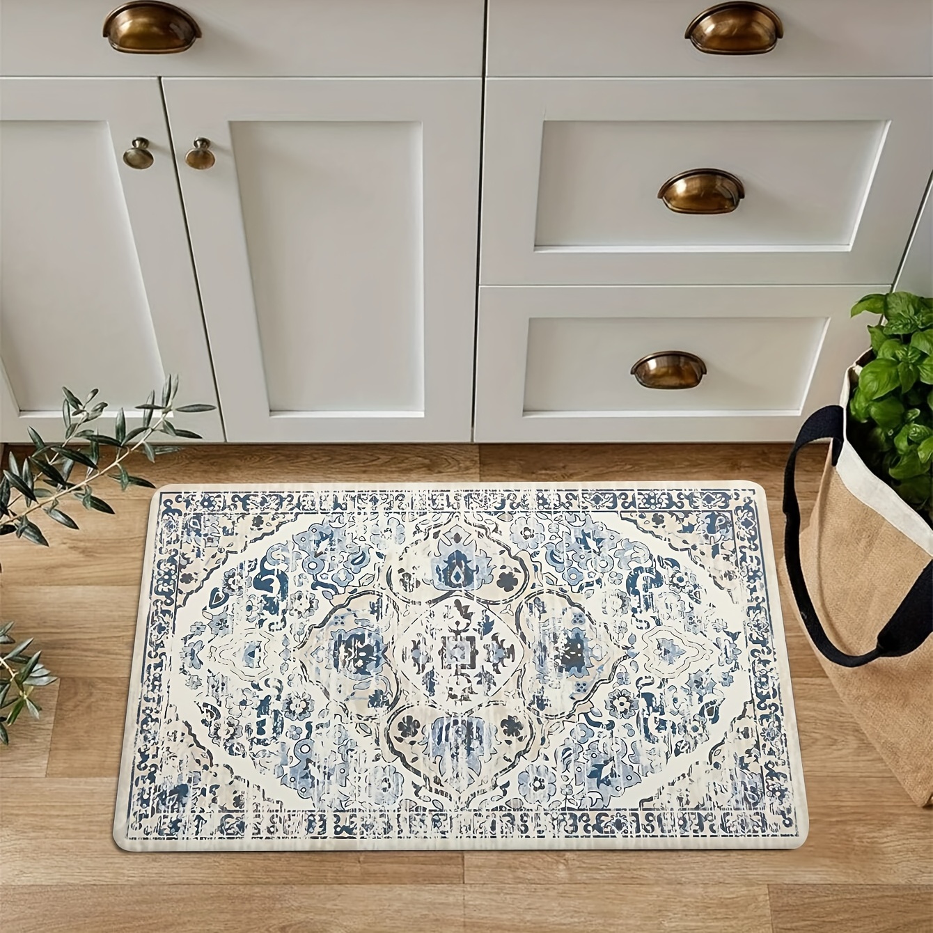 1 Pc Ethnic Printed Kitchen Mat Set Dirty-proof Long Carpet