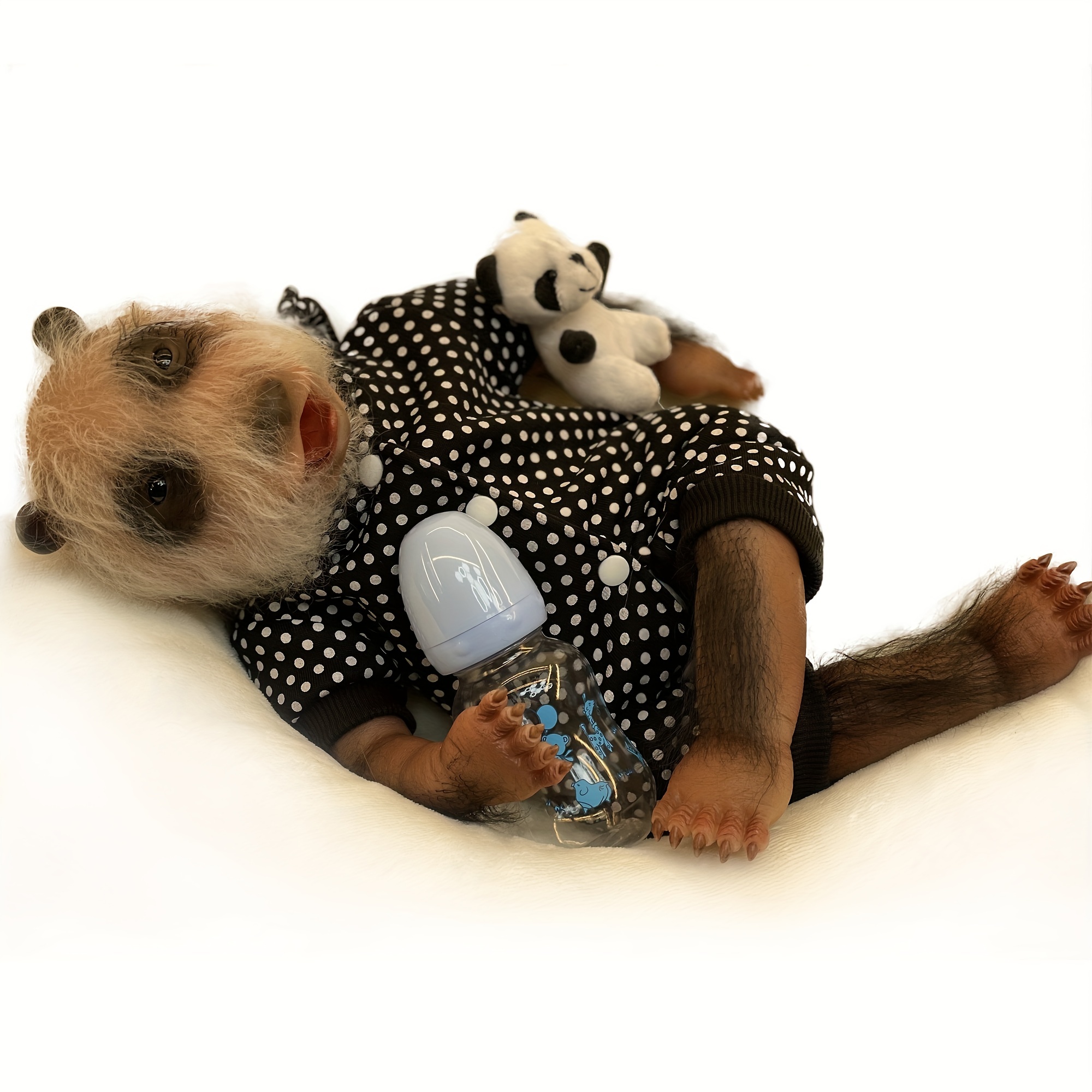 Poupée réaliste pour bébé fille, corps en tissu, jouet en peluche,  vêtements Panda, cadeaux de noël et d'anniversaire pour enfant - AliExpress