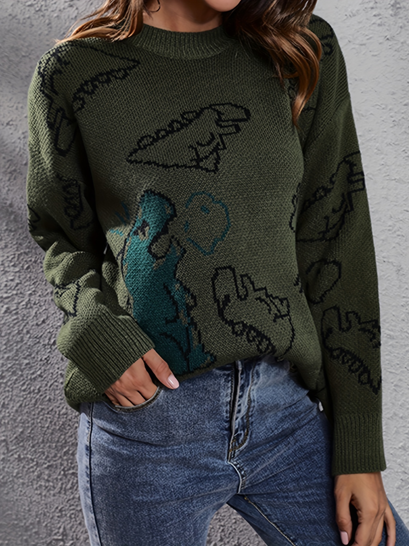 Dinosaur print deals jumper womens