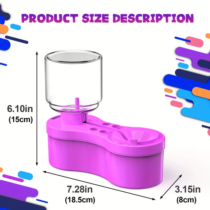 TINGTIAN Rinse Cup Watercolor Brush Rinser Water Cleaner Tank  Multifunctional Oil Painting Brush Cleaner Machine Cleaning Tool Paint  Water Dispenser Automatic Paintbrush Cleaner Outdoor Sketching