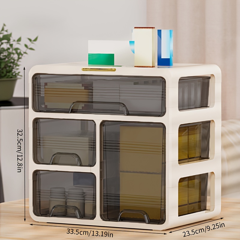 Multifunctional Desktop Free Partition Storage Box With Lid