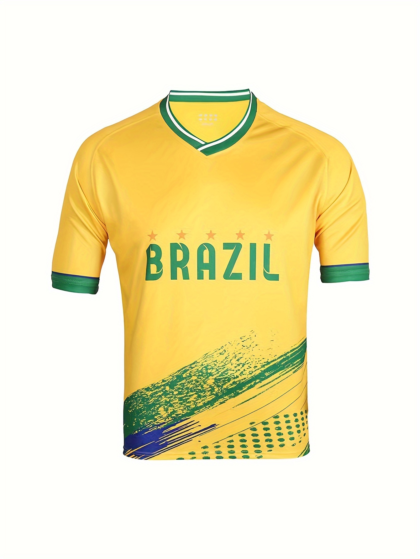  BRAZIL shirt Brazilian tshirt Soccer Football Brazilian flag T- Shirt : Clothing, Shoes & Jewelry