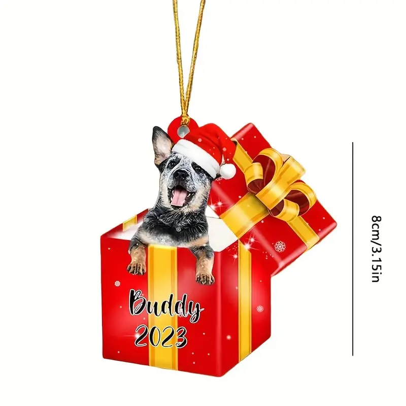 1 Stk. Weihnachtlicher Kreativer Hund Aus Acryl Anhänger - Temu
