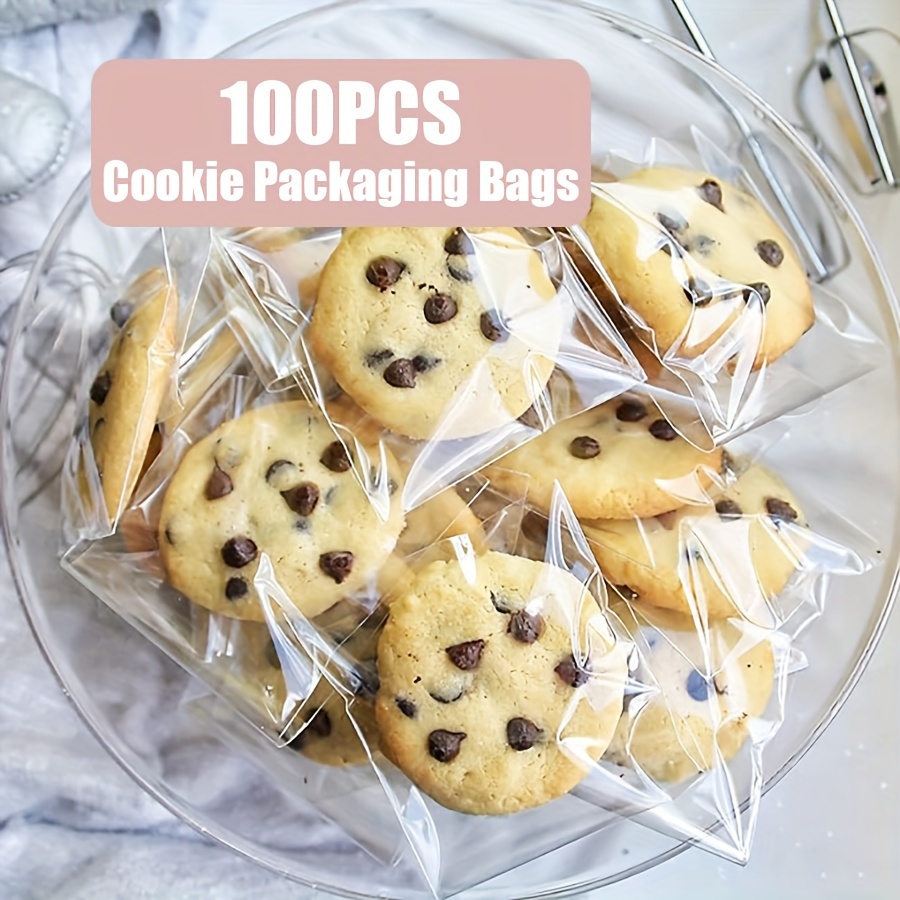 Acquista 100 sacchetti trasparenti per imballaggio di biscotti a