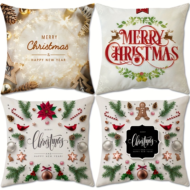 Nordic Style Christmas Throw Pillow Suffed Square Pillow - Temu