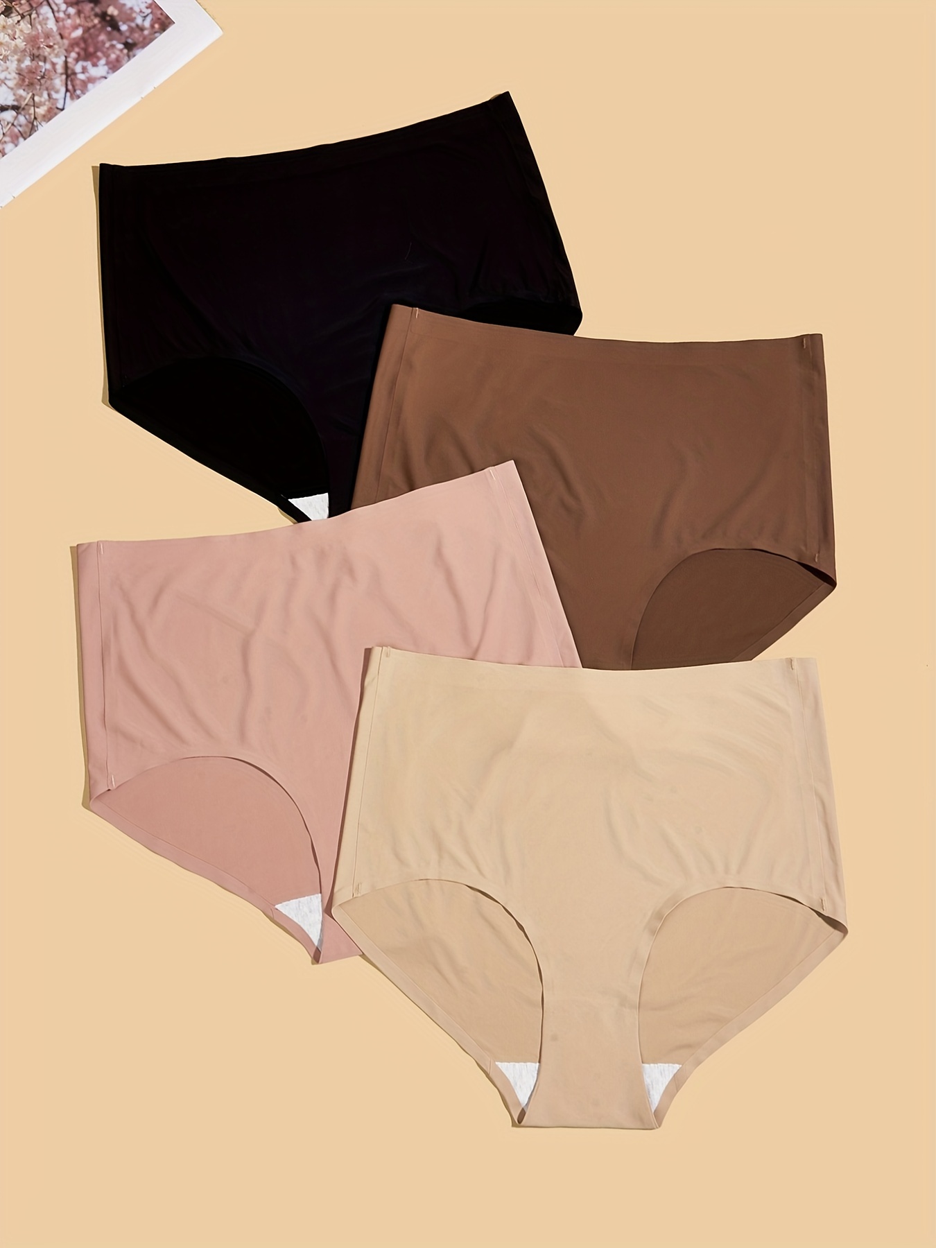 Women's Soft Cotton Underwear Briefs Breathable High Waist - Temu