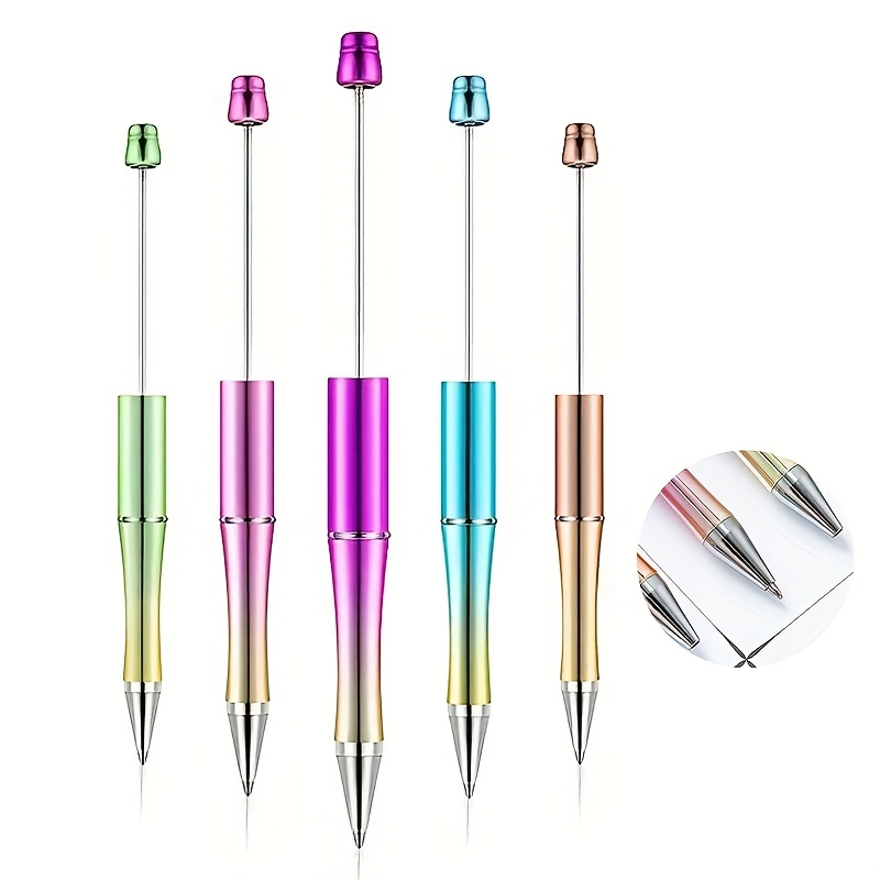 10Pcs/set Ballpoint Pen Creative DIY Bead Pen Plastic Beaded Pen