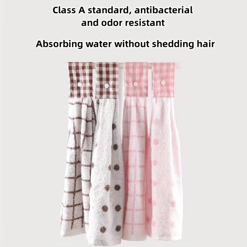 Plaid Pattern Fingertip Towels, Hanging Towel For Wiping Hands, Highly  Absorbent & Quick Drying Dish Towels, Hanging Tie Towel For Bathroom Kitchen,  Bathroom Supplies - Temu