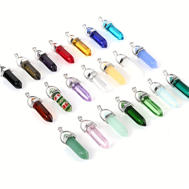 Double Pointed Hexagonal Column Pendant for Necklace
