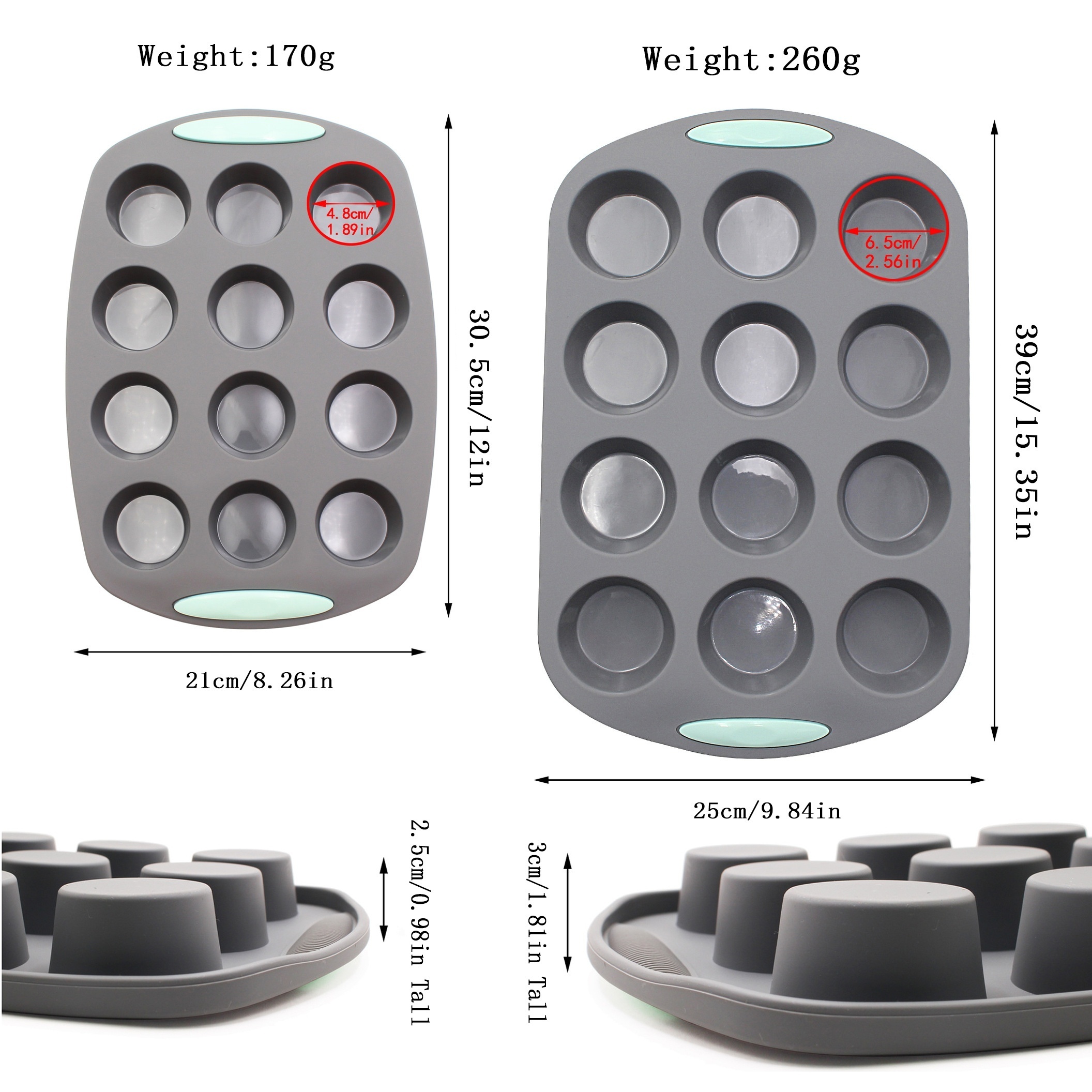 Silicone Muffin Pan, Non-stick Baking Cupcake Pan, 6 Cavity Pudding Mold,  Oven Accessories, Baking Tools, Kitchen Gadgets, Kitchen Accessories - Temu
