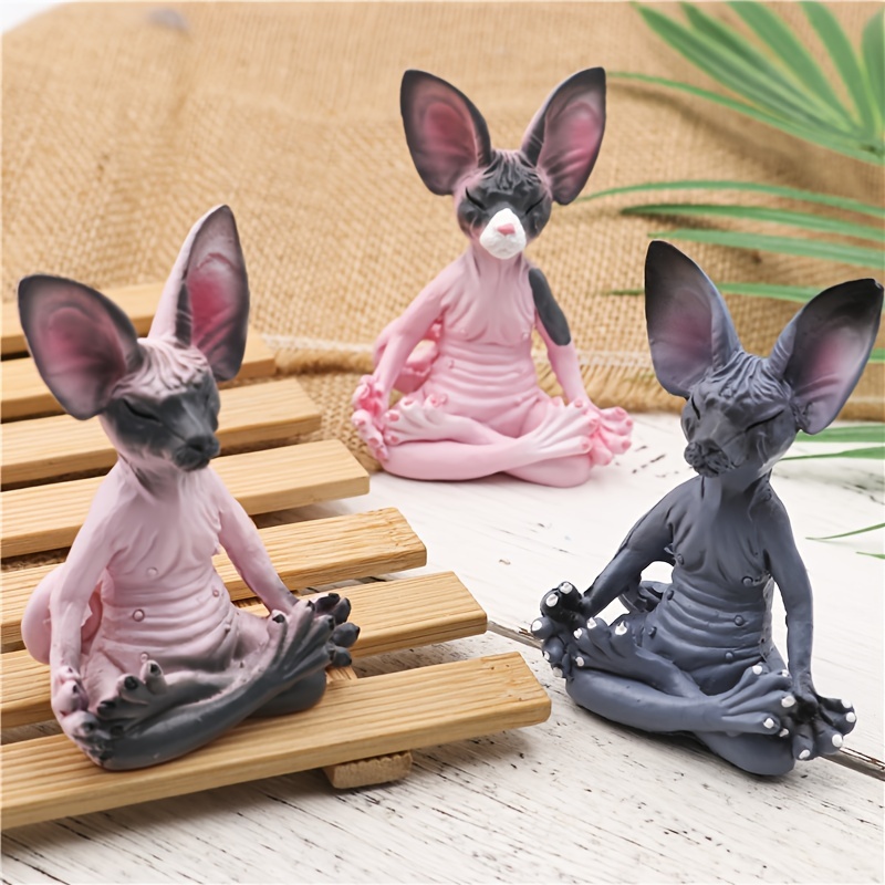 Cat Stretching Statue Figurine Sculpture Gifts for Cat Lover Art Cat Office  Home Decor Desk Accessories Decoration : : Home