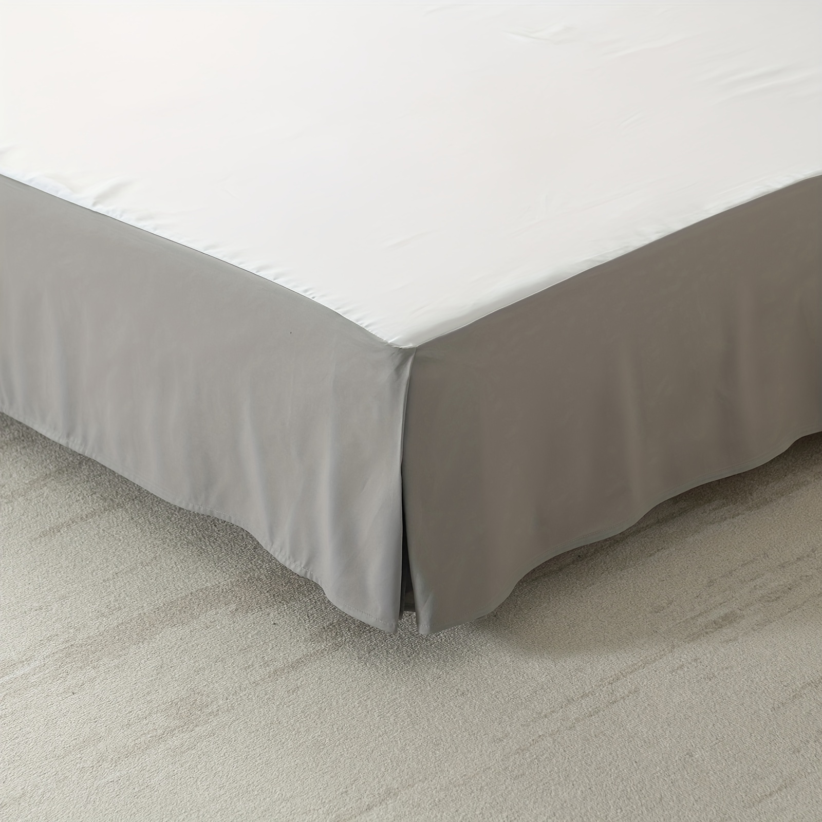 1pc Minimalist Solid Color Bed Skirt Elastic Adjustable For Bedroom ...