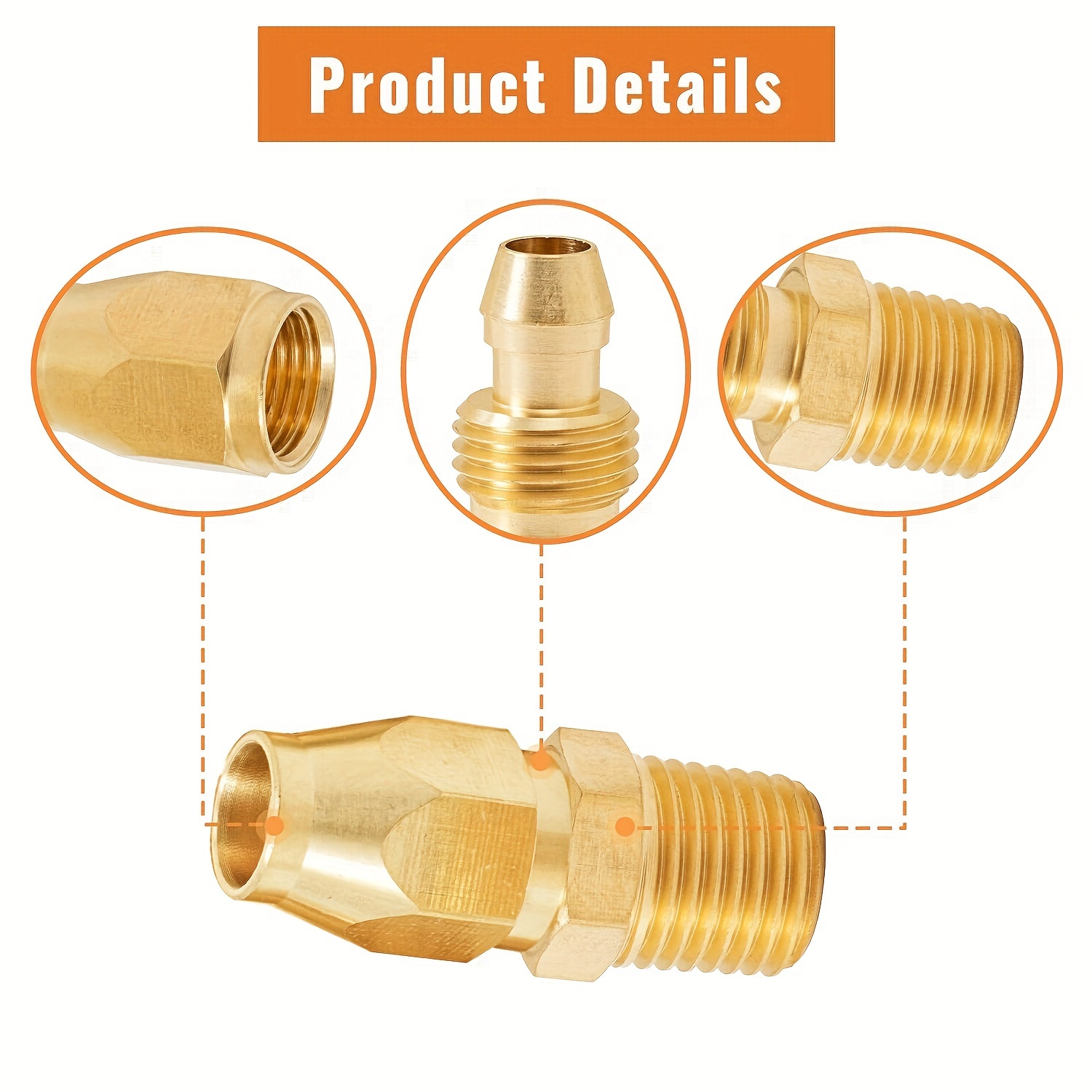 Pu Hose Repair Npt Connectors Premium Solid Brass Pneumatics