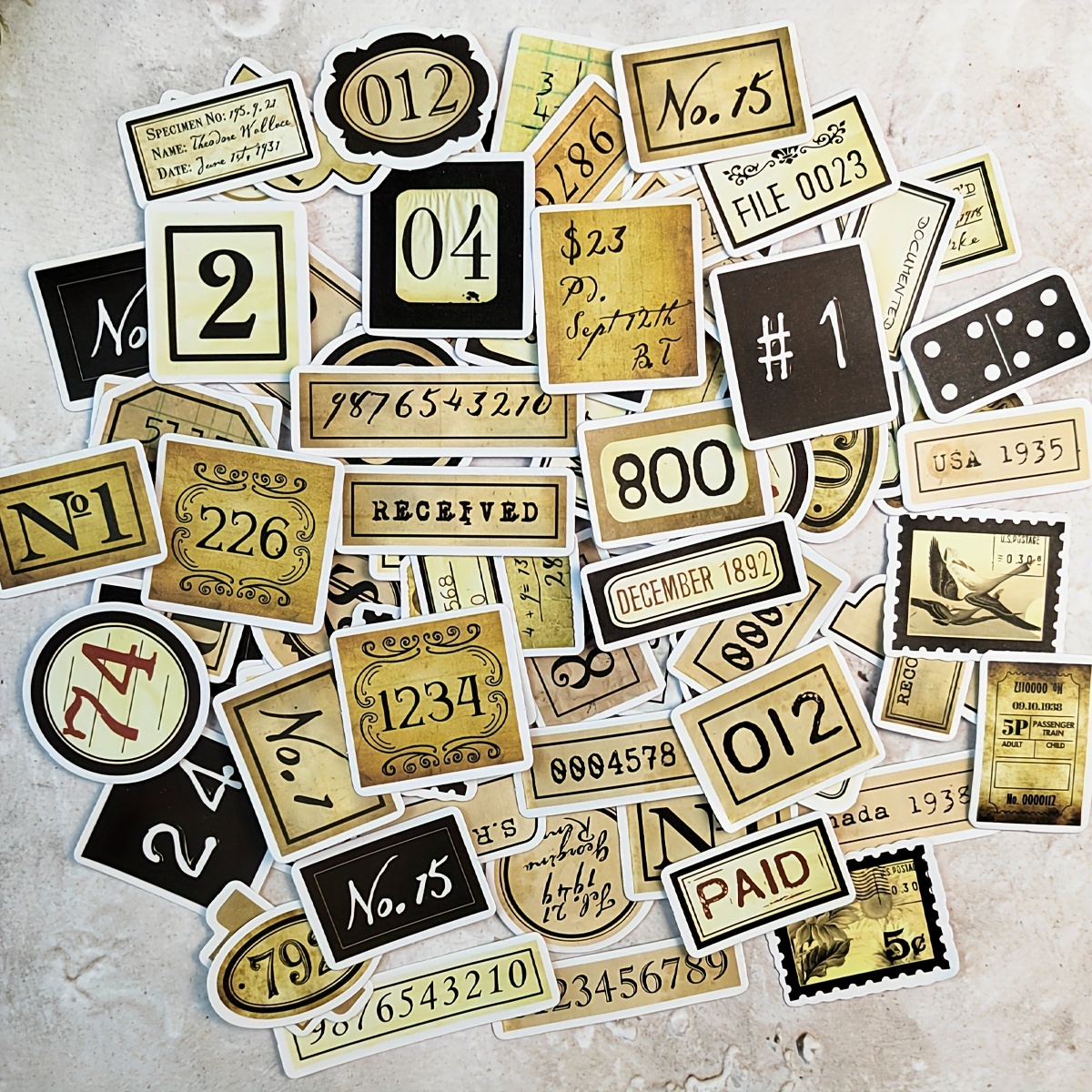 Vintage Stamp Stickers for Bullet Journals & Planners
