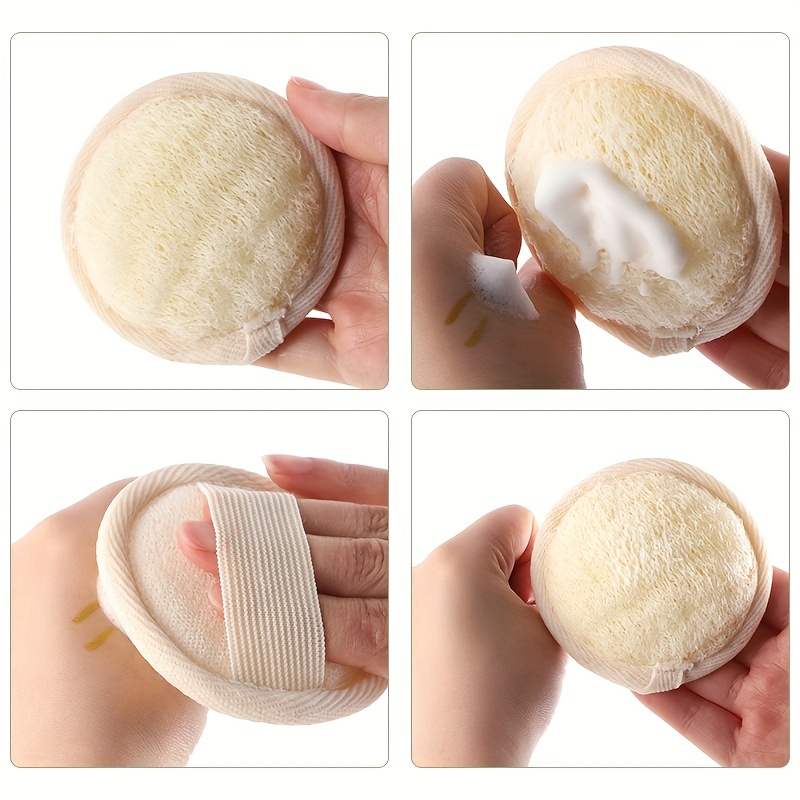 Loofah Sponge Scrubber--6 Packs Bath Sponge,100% Natural,Exfoliating Loofah  Pads,Brush Close Skin for Men and Women--Best Bathing Partner!