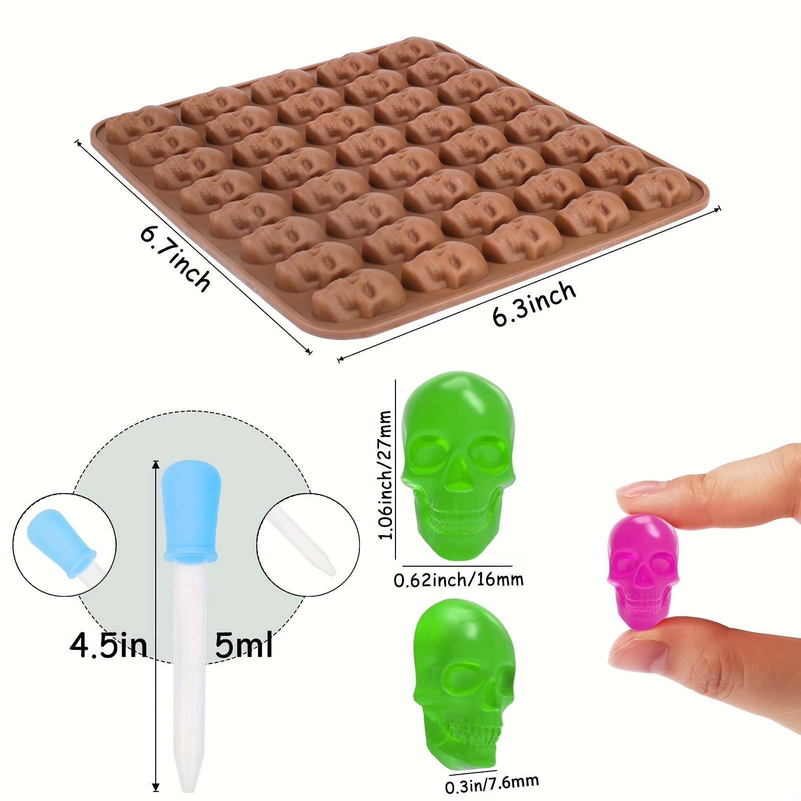 Buy 2pc Silicone Chocolate Candy Molds