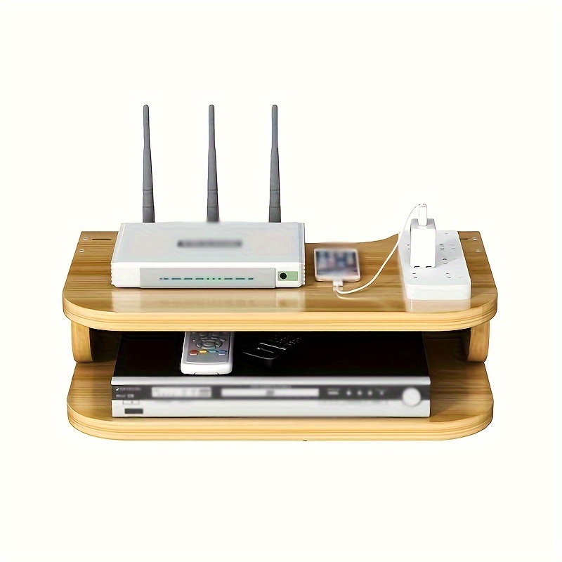 Étagère murale de rangement pour routeur Wifi, support de décodeur de  télévision, support de rangement de routeur en métal, organisateur de livre  de chambre à coucher, décoration de maison