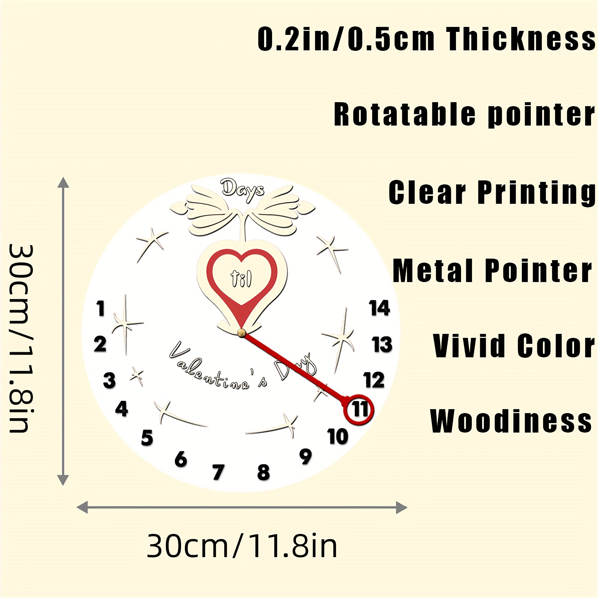 Valentine's Day Advent Calendar Wooden Valentine's Day - Temu