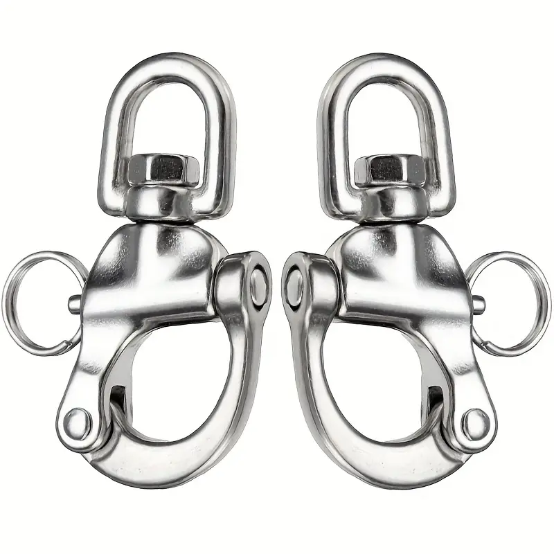 2pcs 316 Stainless Steel Swivel Eye Snap Shackle Quick Release Bail Rigging  Marine Yacht Accessories - Sports & Outdoors - Temu