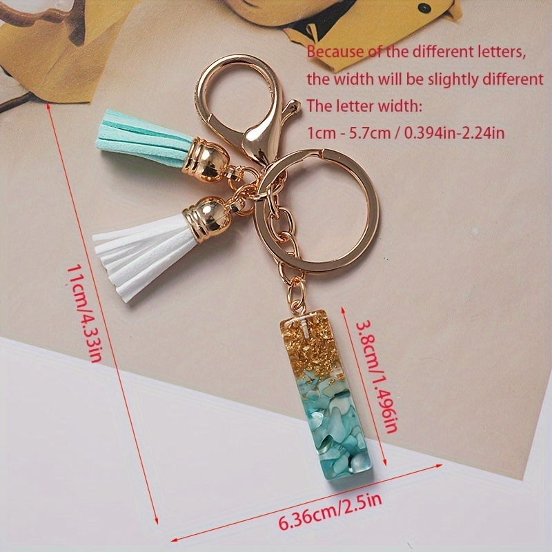 Howah Flower Letter A - Z Initial Letter Resin Keychain Accessories Cute Premium Bag Charm