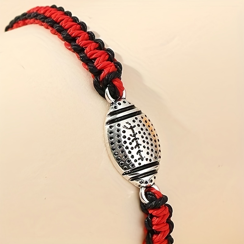 Rugby Alloy Adjustable Bracelet For Men
