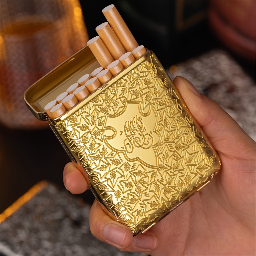 Metal Cigarette Case 14pcs Capacity Cigars Storage Box Holder