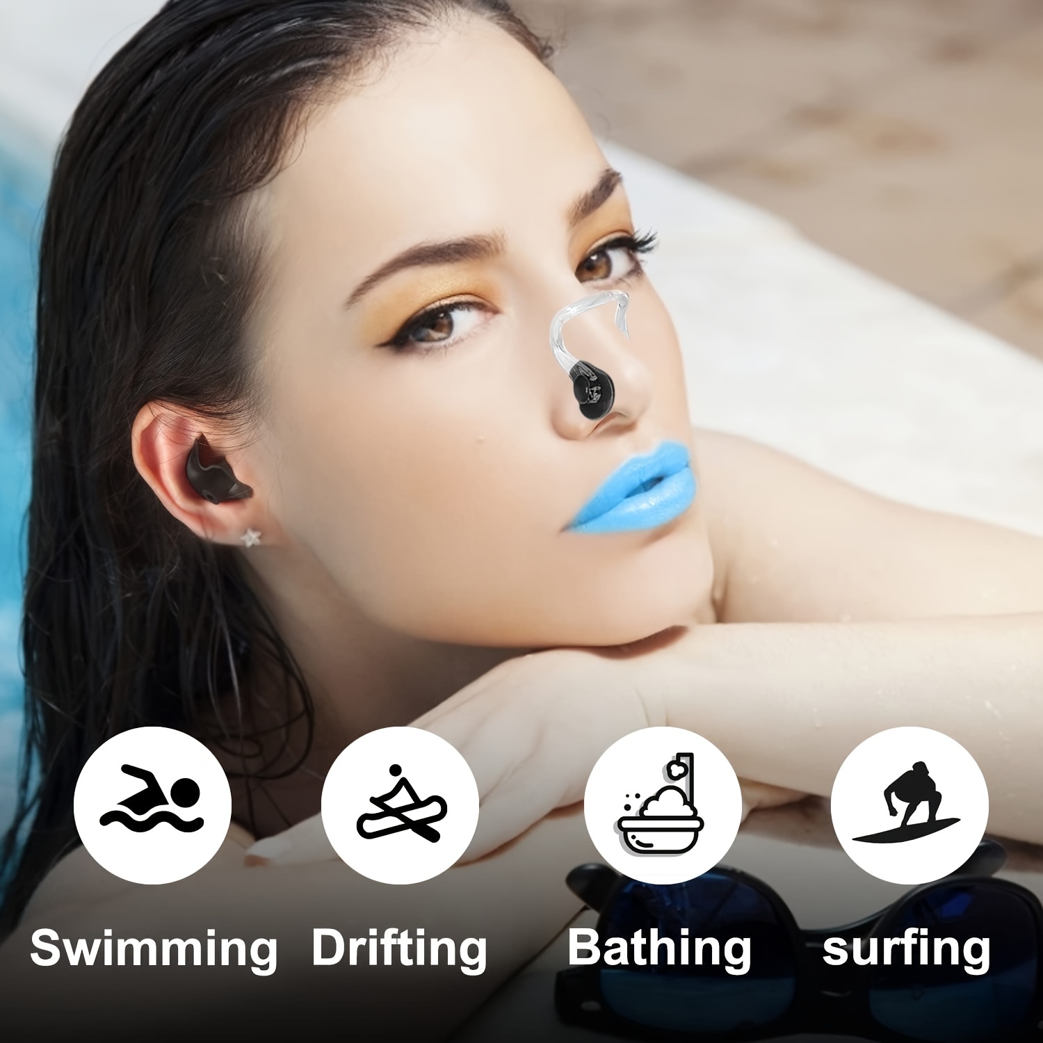 Pince-nez de piscine imperméable et antidérapant pour adulte et