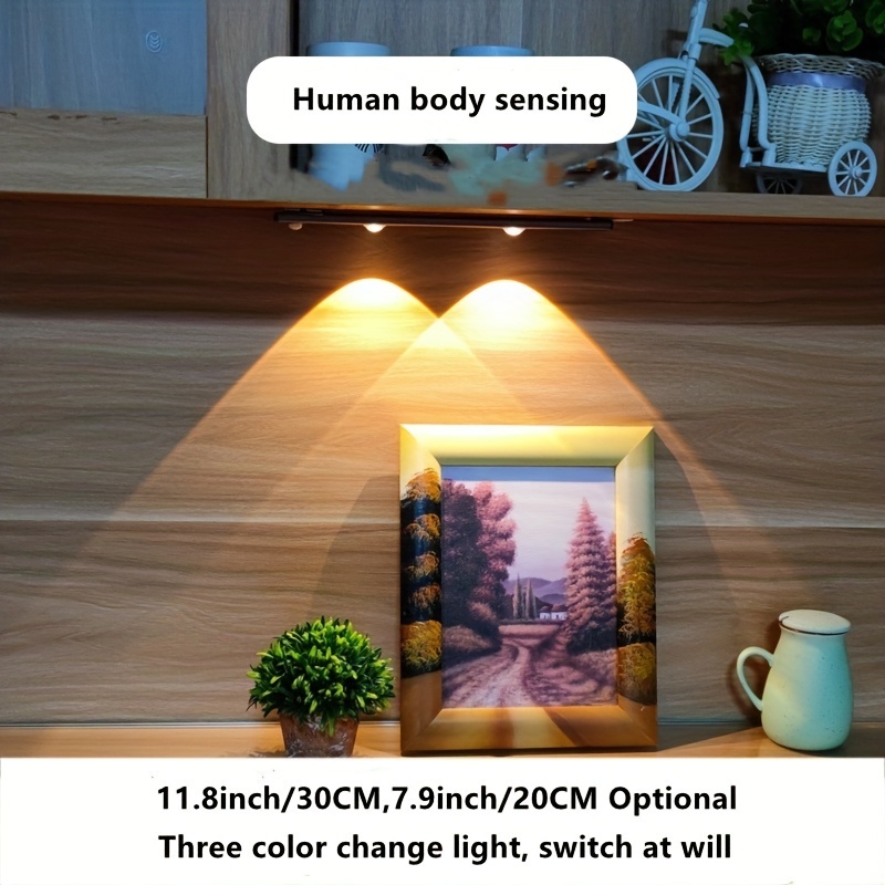 1pc Ultra Thin Led Human Body Induction Light Smart Corrugated Hill Light  Strip Rechargeable Cabinet Porch Wardrobe Light Strip Save Money On Temu  Temu