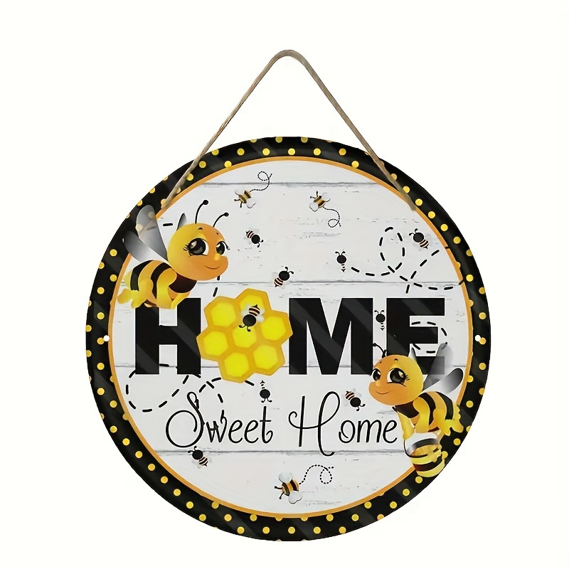 Welcome Bumble Bee Wreath Bee Keeper Gift Buffalo Plaid 